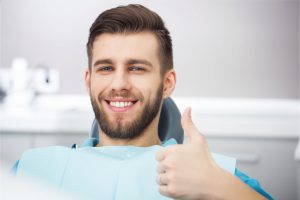 The man approves the treatment.
